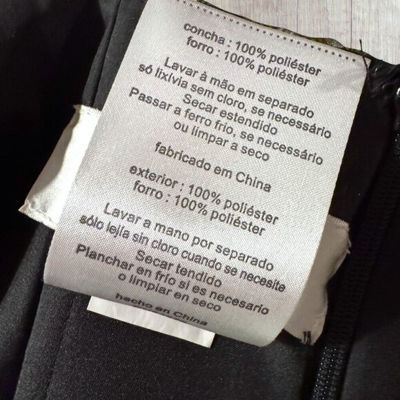 DAVIDS BRIDAL Strapless Mermaid Black Organza Ruffle Hem Wedding Bridal Dress 14 - Picture 7 of 10